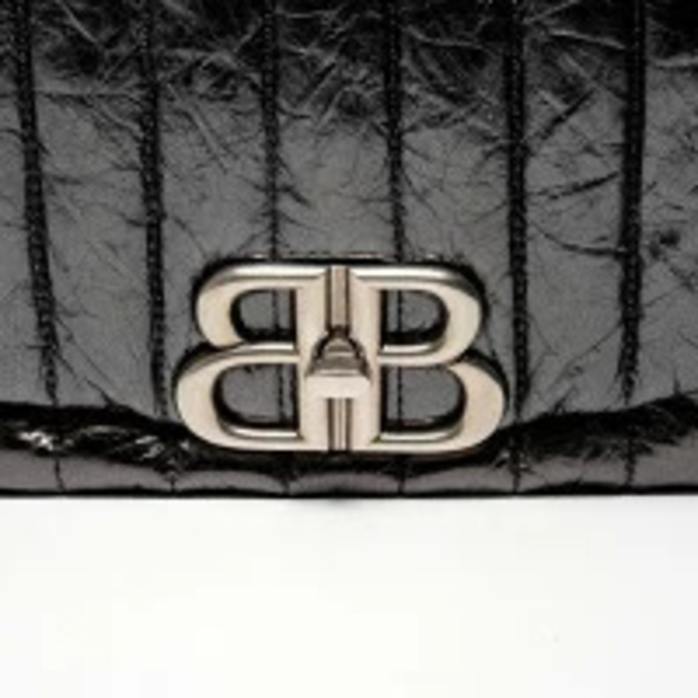 Balenciaga Monaco Metallic One Shoulder Hobo Bag Silver - Picture 8 of 13